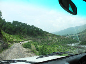 We drive down and then over to the area above the military camp at Yol known as slategodown.